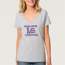 One Team Ladies Grey V-Neck