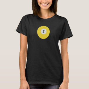 One Team Number 1 Lucky Yellow Ball Billiard Pool  T-Shirt