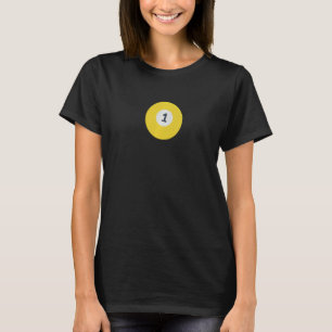 One Team Number 1 Lucky Yellow Ball Billiard Pool  T-Shirt