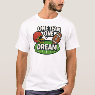 One Team One Dream Football Cartoon T-Shirt