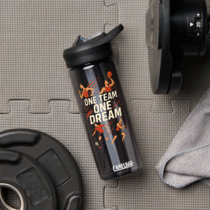 ONE TEAM, ONE DREAM – Motivational Sports Water Bo Water Bottle