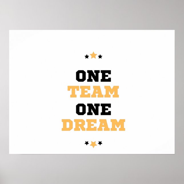 One team one dream poster (Front)