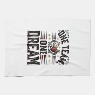 One Team One Dream Vintage Sports Team Shirt_1 Kitchen Towel