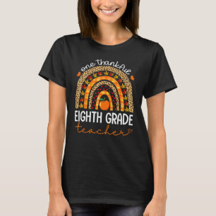One Thankful 8th Grade Teacher Rainbow Thanksgivin T-Shirt