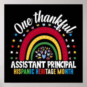One Thankful Assistant Principal Hispanic Heritage Poster