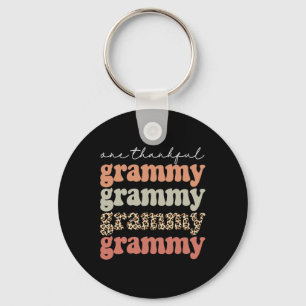 One Thankful Grammy Autumn Tree Fall Leaves Thanks Keychain