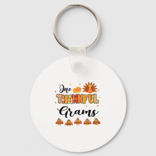 One Thankful Grams Thanksgiving Turkey Keychain