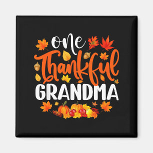 One Thankful Grandma Funny Fall Autumn Thanksgivin Magnet