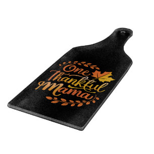 One Thankful Mom Cute Fall Thanksgiving  Autumn  Cutting Board