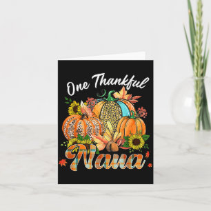 One Thankful Nana Pumpkin Fall Autumn Thanksgiving Card