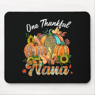 One Thankful Nana Pumpkin Fall Autumn Thanksgiving Mouse Pad