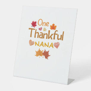 one thankful nana thanksgiving day family matching pedestal sign