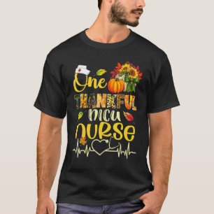 One Thankful Nicu Nurse Stethoscope Pumpkin Thanks T-Shirt