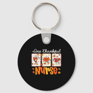 One Thankful Nurse Thanksgiving Turkey Day Nurse G Keychain
