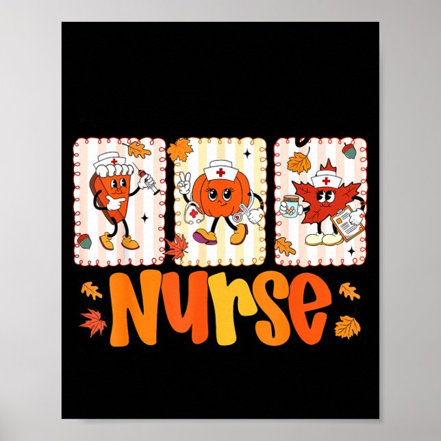 One Thankful Nurse Thanksgiving Turkey Day Nurse G Poster (Front)