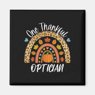 One Thankful Optician Cute Rainbow Autumn Fall Magnet