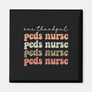 One Thankful PEDS Nurse Autumn Tree Fall Leaves Th Magnet