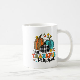 One Thankful Principal School Pumpkins Thanksgivin Coffee Mug