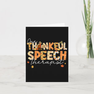 One Thankful Speech Therapist Slp Turkey Fall Than Card