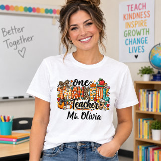 One thankful teacher fall & thanksgiving  T-Shirt