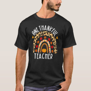 One Thankful Teacher Rainbow Teacher Squad Thanksg T-Shirt