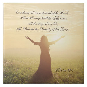 One Thing I have Desired of the Lord, Psalm 27:4, Tile