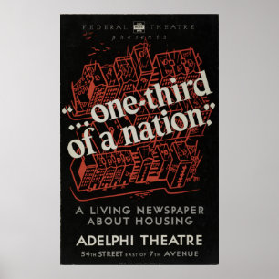 One Third Of A Nation WPA Vintage Poster