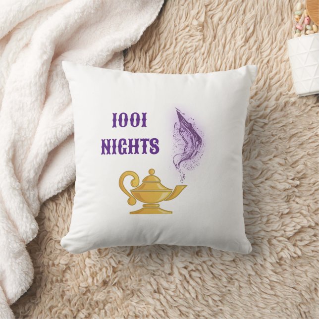 One Thousand and One Nights Aladdin Genie lamp Throw Pillow (Blanket)