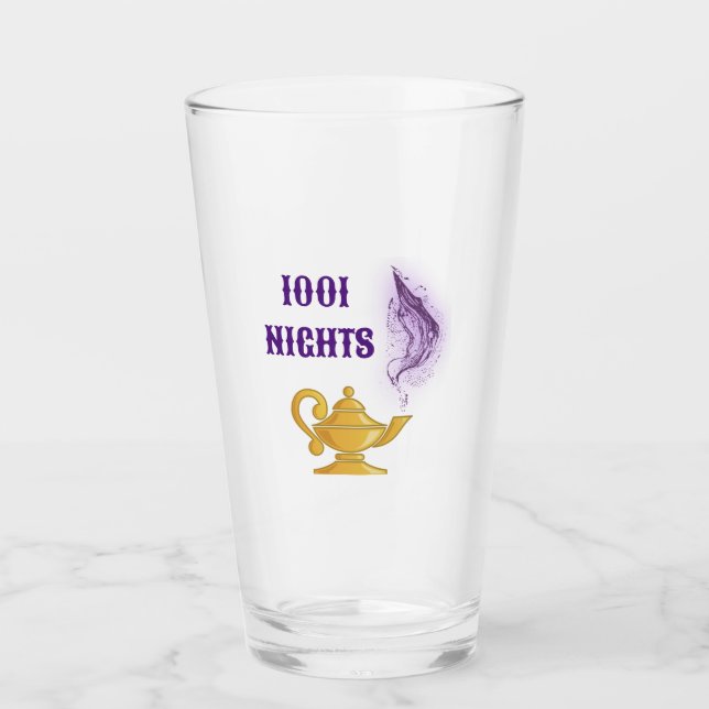 One Thousand and One Nights Aladdin Genie Lantern Glass (Front)