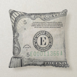 One Thousand Dollar Bill Throw Pillow