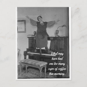 One too Many Cups of Coffee Postcard