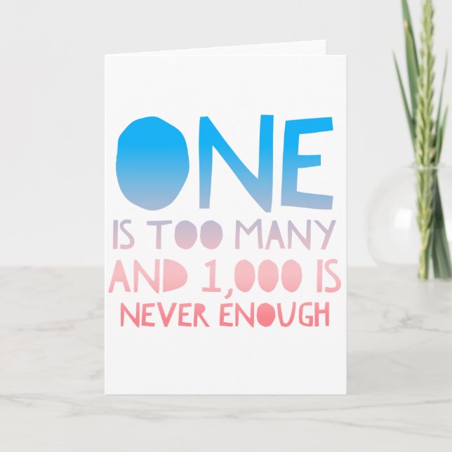 One Too Many Funny AA Recovery Alcoholic Shirt Card (Front)