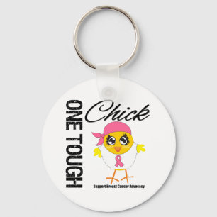 One Tough Chick Breast Cancer Warrior Keychain