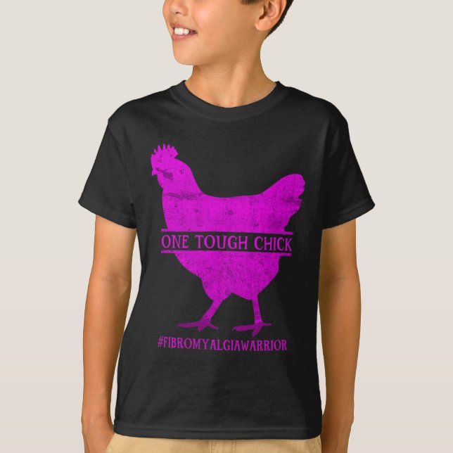 One Tough Chick Fibromyalgia Warrior - Awareness  T-Shirt (Front)