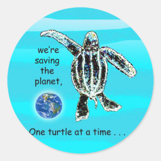 One Turtle At a Time Sticker