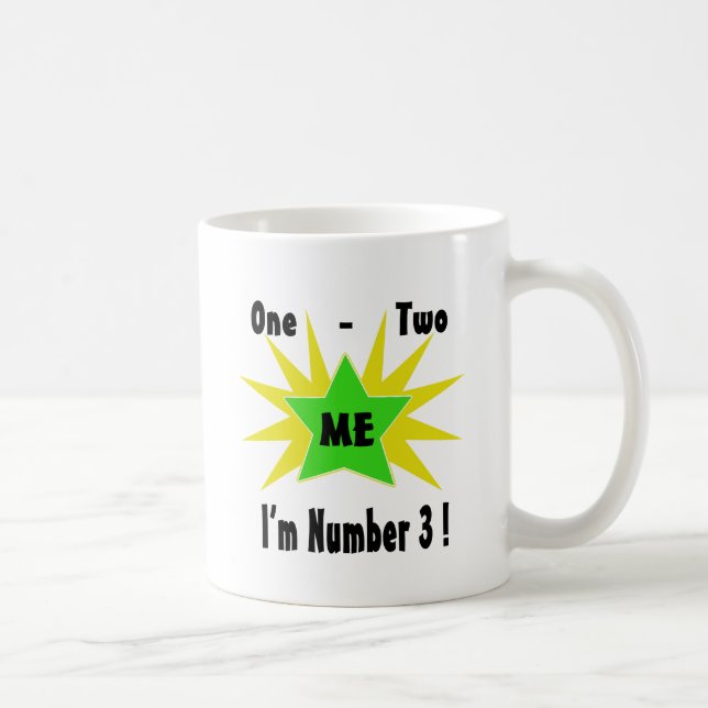 One Two Me Number 3 Coffee Mug (Right)