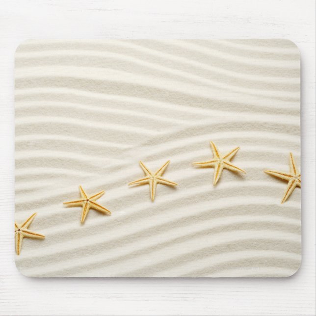 One unstraight row of starfishes mouse pad (Front)