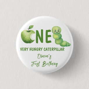 One Very Hungry Caterpillar First Birthday Party 1 Inch Round Button