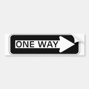 One Way Bumper Sticker