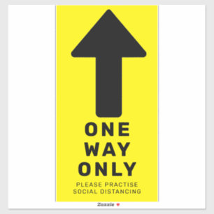 One Way Directional Arrow Floor Marker