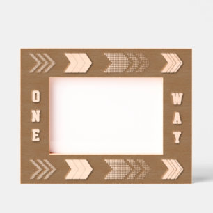 One Way Etched Wooden Frame Engraved Frames