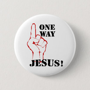 One Way Jesus 2 Inch Round Button