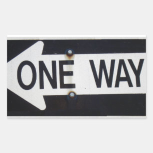 One Way Sign Sticker