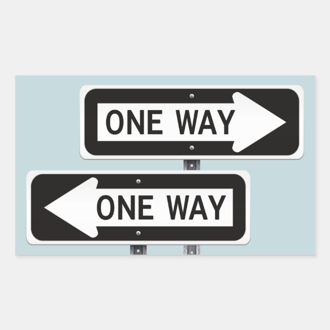 One way sign sticker (Front)