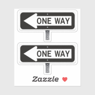 One way street sign
