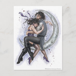 One Way Ticket To The Moon Romantic Love Postcard