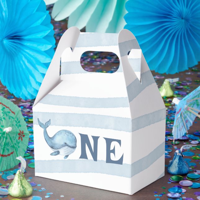 ONE WHALE 1st Birthday Under The Sea Favor Box (Party)