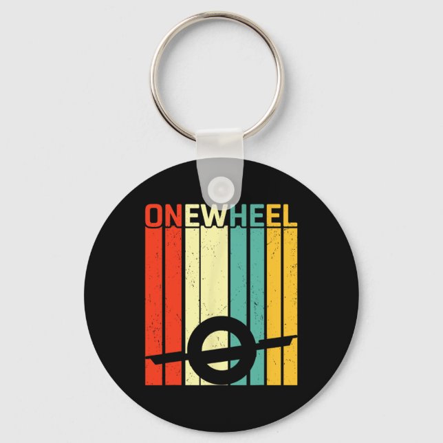 One Wheel Electric Skateboard Float Owner Skateboa Keychain (Front)