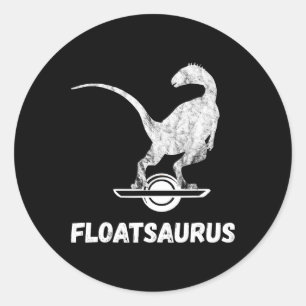 One Wheel Retro Electric Skateboard Float Brachios Classic Round Sticker