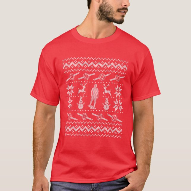 One Wheel Ugly Christmas Sweater Skateboard Float (Front)